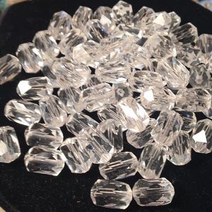 Elonged clear crystal beads , great facets